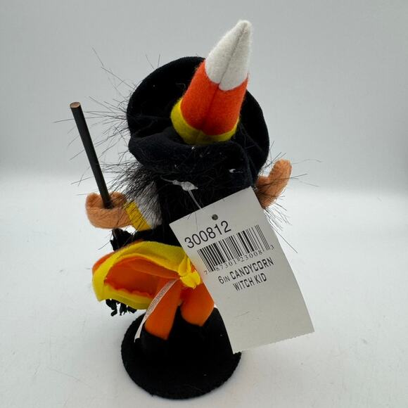 Annalee 6in Candy Corn Witch Kid Halloween Doll Decoration Figurine NWT - Picture 3 of 7